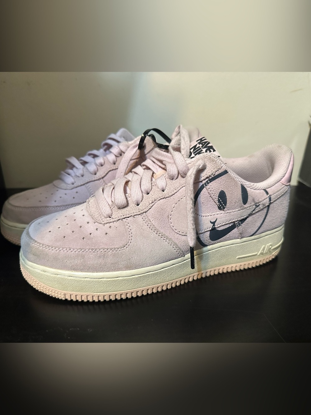 Rare Nike Pink Suede Air Force 1 have a nice day size 7.5